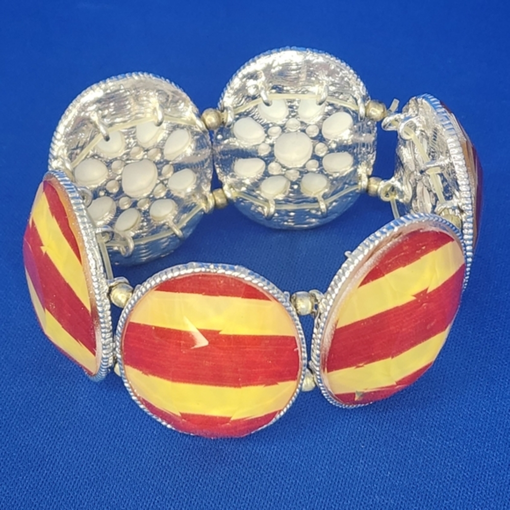 Striped Red and Yellow Bracelet